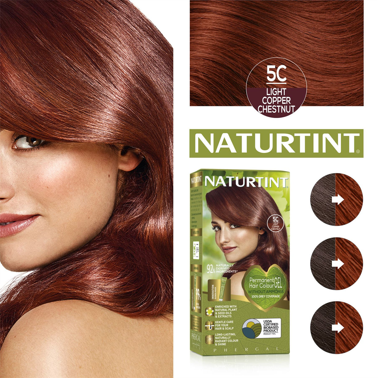 Naturtint Permanent Hair Colour, Plant Enriched Radiant Colour, Ammonia Free, Vegan-Friendly Formula, Long Lasting Grey Coverage - All Shades