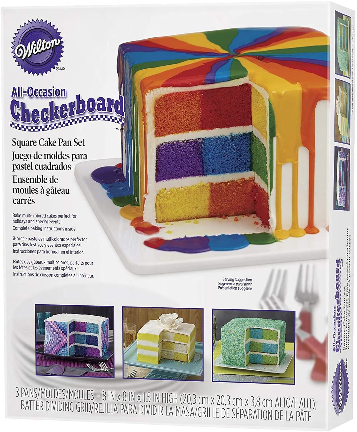 Wilton All-Occasion Checkerboard Square Cake Pan Set