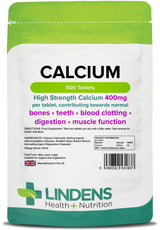 Lindens Calcium 400mg - 500 Tablets