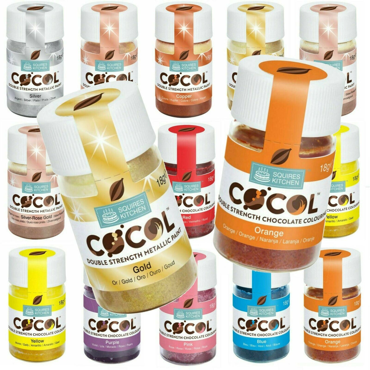 Squires Kitchen COCOL Extra Strength Colouring Paint for Chocolate 18g - All Shades