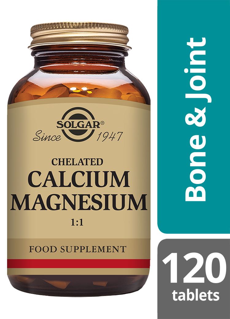 Solgar Chelated Calcium Magnesium 1:1 - 120 Tablets