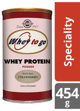 Solgar Whey To Go Natural Strawberry Flavour Protein Powder - 454 g