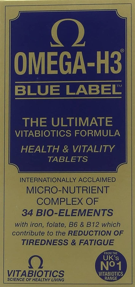 Vitabiotics Omega-H3 Blue Label - 30 Tablets – Health Plus Living