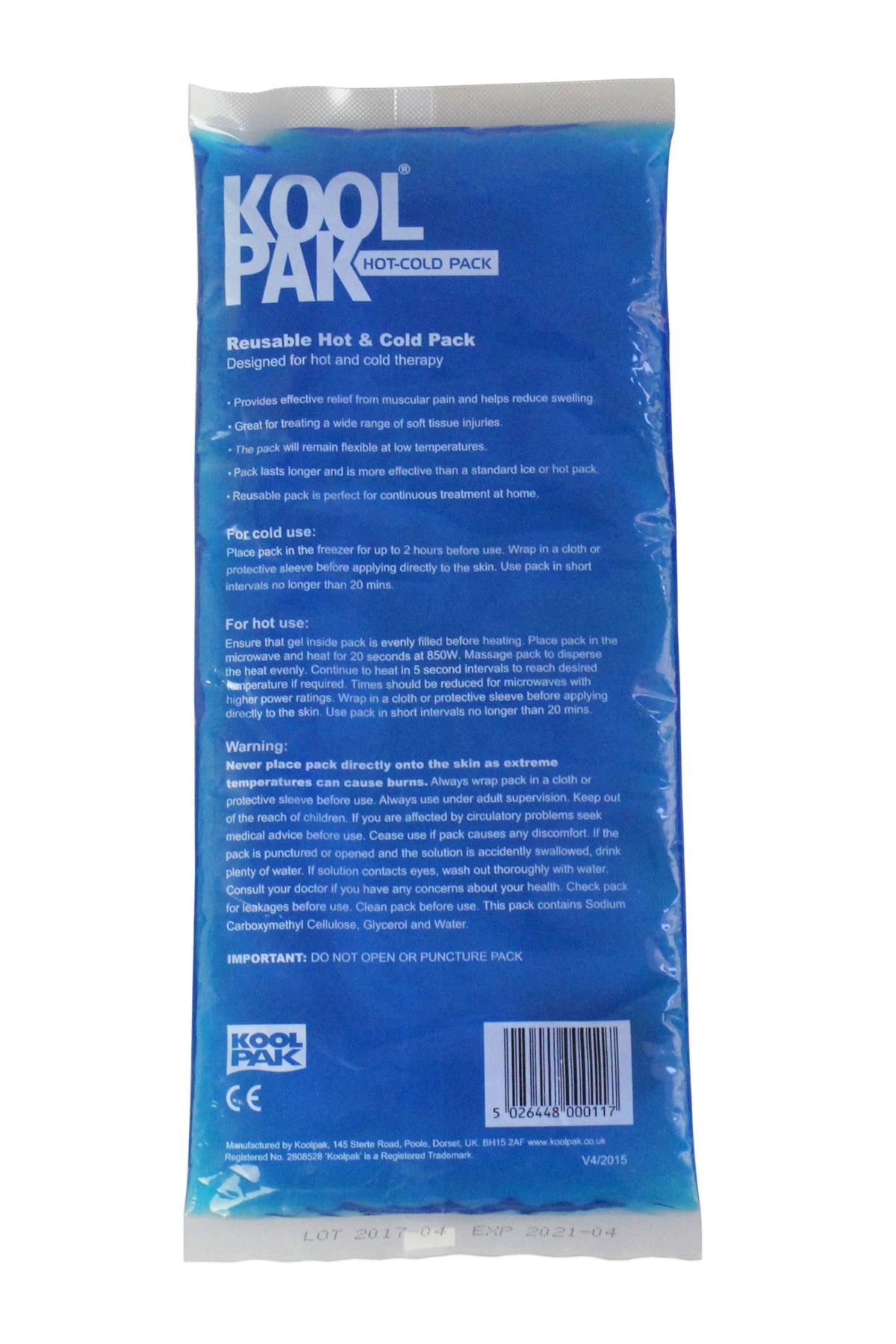 KoolPak Reusable Hot Cold Ice Gel Pack - All Sizes - Optional Sleeves (1 - 20 Packs)