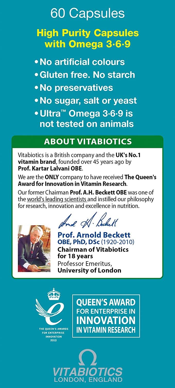 Vitabiotics Ultra Omega 3-6-9 3-in-1 Formula - 60 Capsules