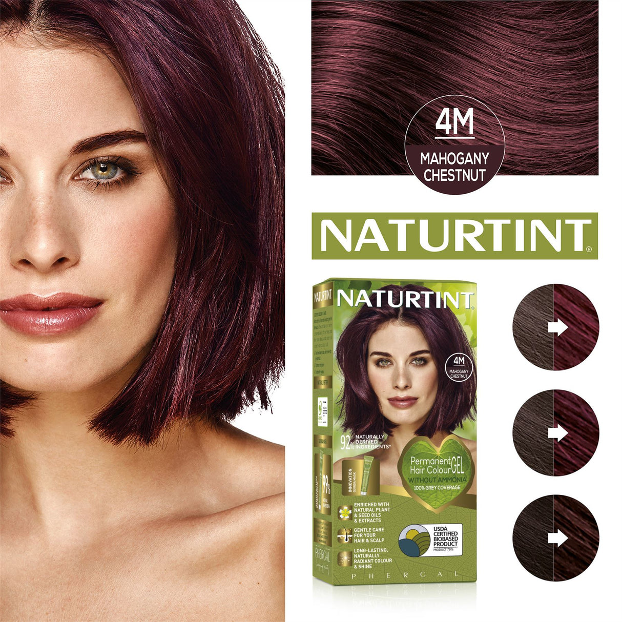 Naturtint Permanent Hair Colour, Plant Enriched Radiant Colour, Ammonia Free, Vegan-Friendly Formula, Long Lasting Grey Coverage - All Shades