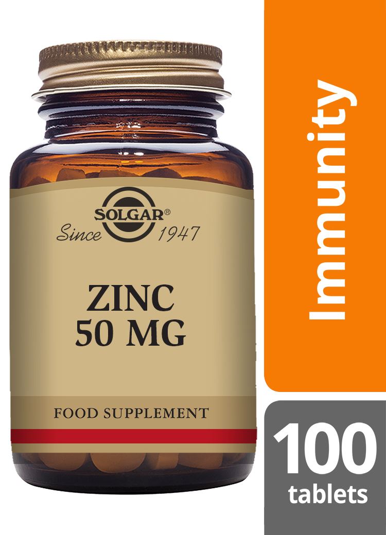 Solgar Zinc 50 mg - 100 Tablets