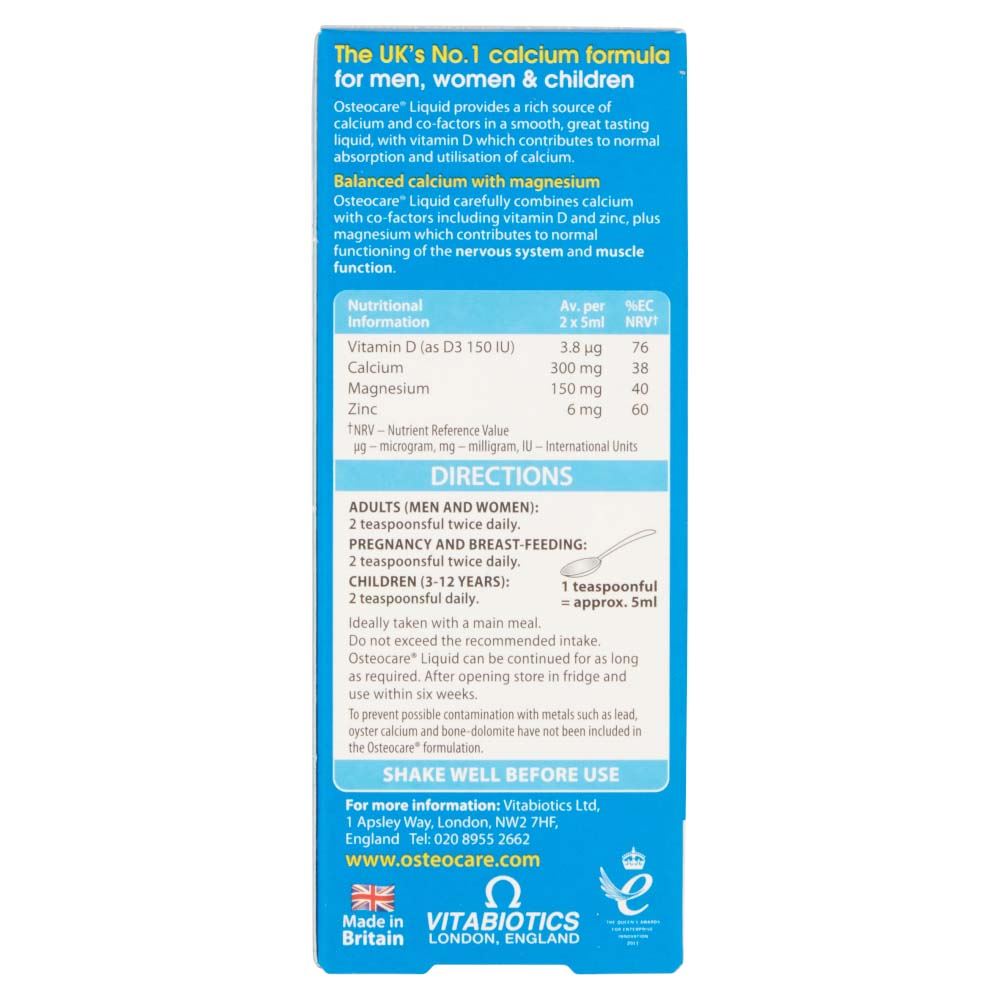 Vitabiotics Osteocare Liquid Original Orange Flavour - 200ml