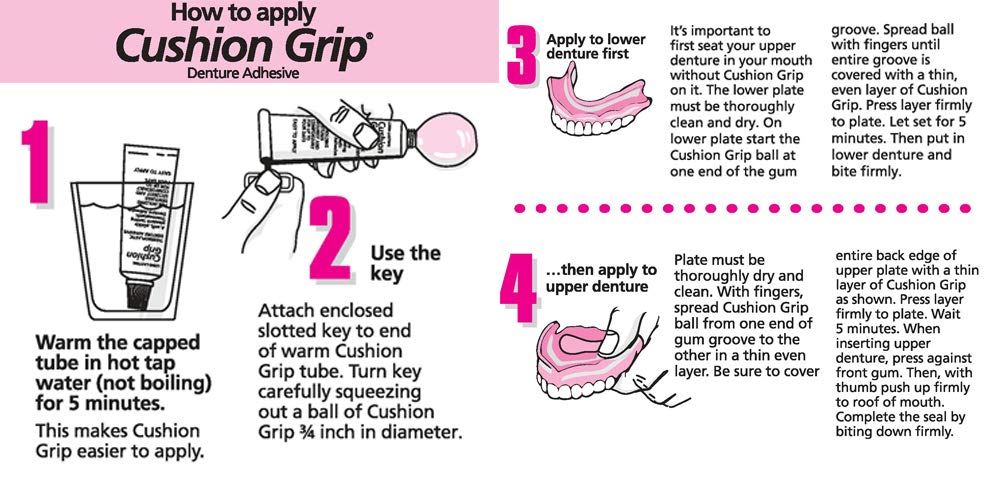 Cushion Grip Thermoplastic Denture Adhesive - 28g