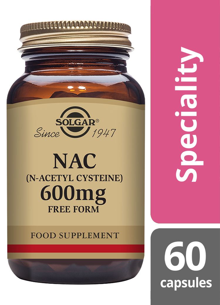 Solgar NAC (N-Acetyl-L-Cysteine) 600 mg - 60 Vegicaps