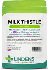 Lindens Milk Thistle 100mg  (eq 2000mg  seed) - 120 Tablets