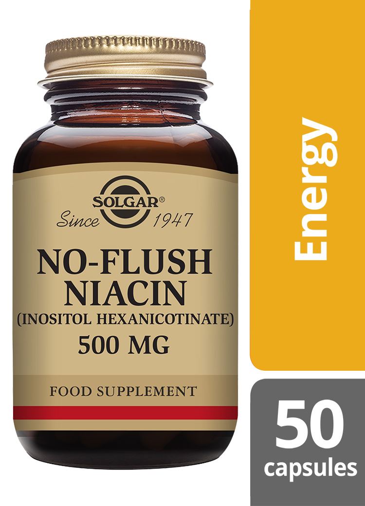 Solgar No Flush Niacin 500 mg - 50 Vegicaps