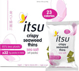 Itsu Crispy Sea Salt Flavour Seaweed Thins Snack 5g - Pack of 32