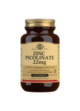 Solgar Zinc Picolinate 22 mg - 100 Tablets