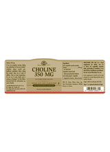 Solgar Choline 350 mg - 100 Vegicaps