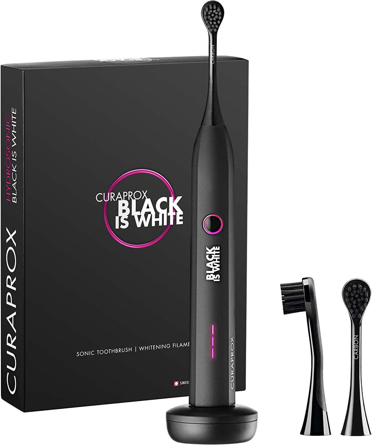 Curaprox Black is White Hydrosonic Electric Toothbrush - Charcoal Edition