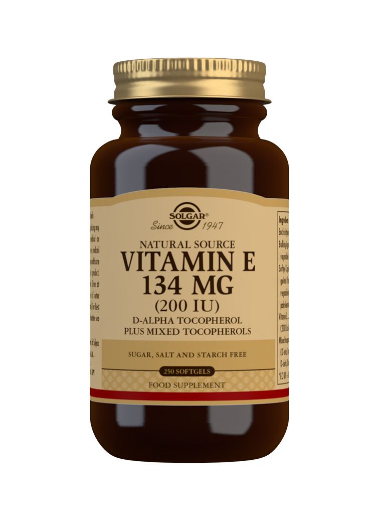 Solgar Natural Source Vitamin E 134 mg  (200 IU) - 250 Softgels