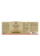 Solgar Natural Source Vitamin E 268 mg (400 IU) Vegetable - 100 Softgels