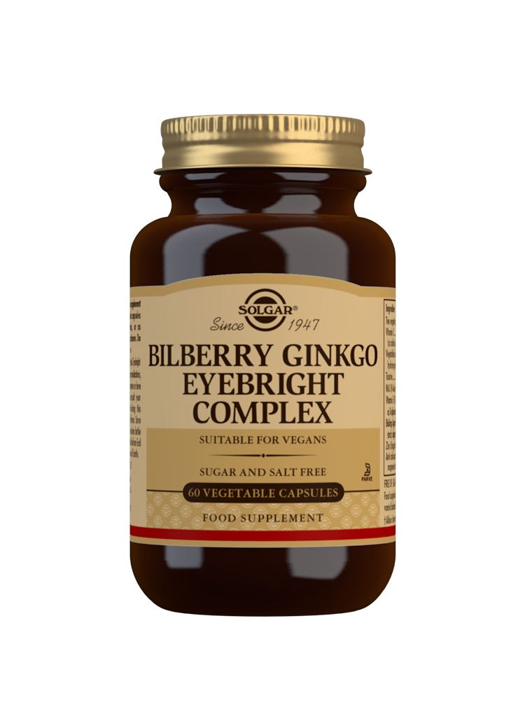 Solgar Bilberry Ginkgo Eyebright Complex - 60 Vegicaps