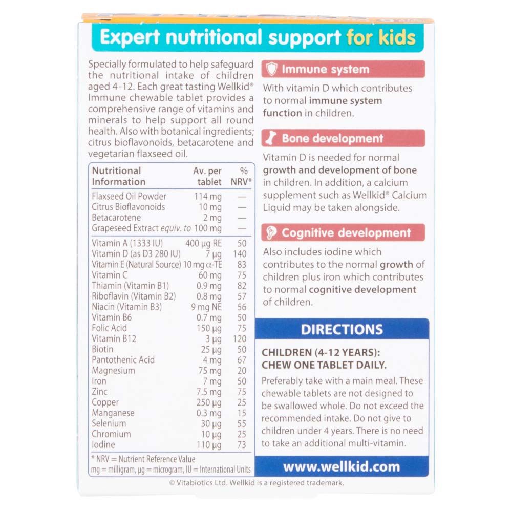 Vitabiotics WellKid Immune Chewable - 30 Tablets