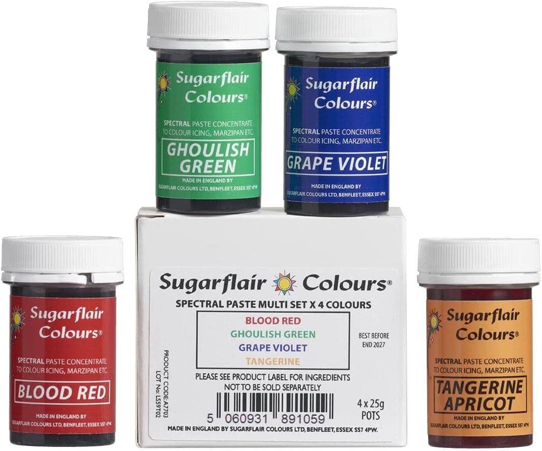 Sugarflair Spectral Paste Multi Set - Pack of 4