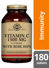 Solgar Vitamin C 1500 mg (1.5 grams) with Rose Hips - 180 Tablets