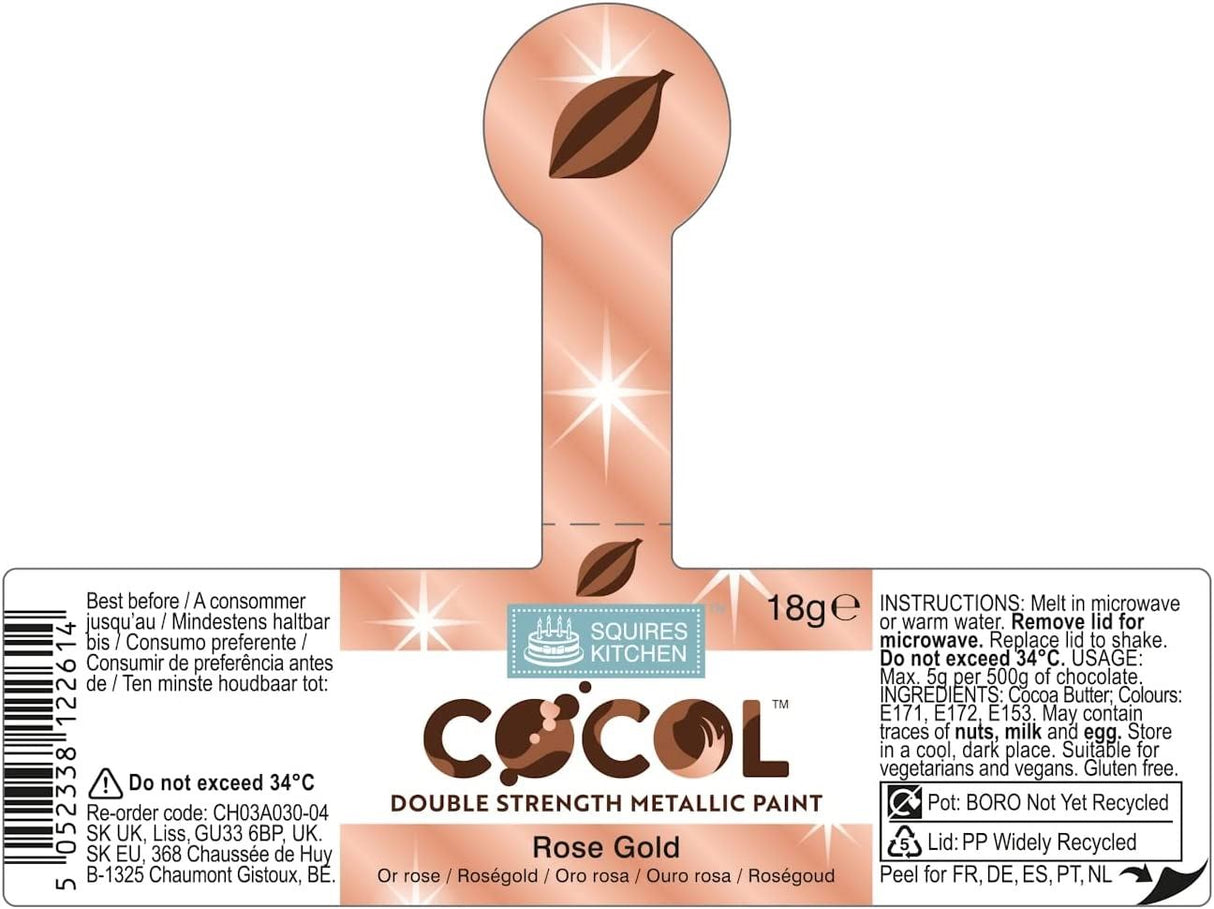 Squires Kitchen COCOL Extra Strength Colouring Paint for Chocolate 18g - All Shades