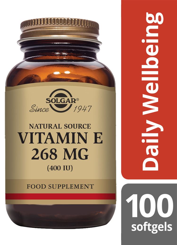 Solgar Natural Source Vitamin E 268 mg (400 IU) Vegetable - 100 Softgels