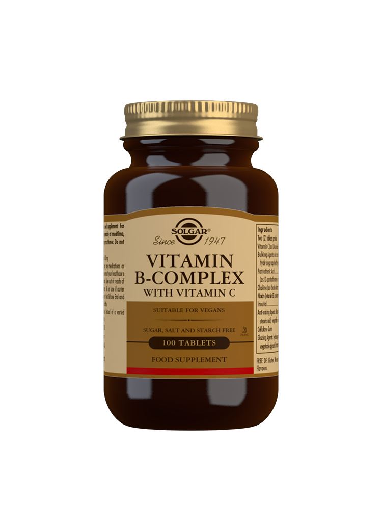 Solgar Vitamin B-Complex with Vitamin C - 100 Tablets