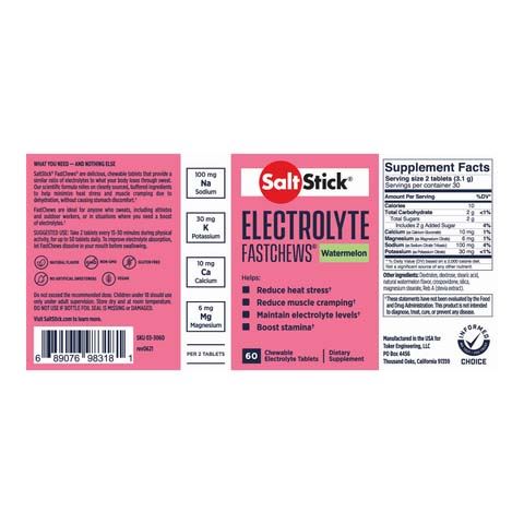 SaltStick Electrolyte FastChews - Pack of 10 - All Flavours