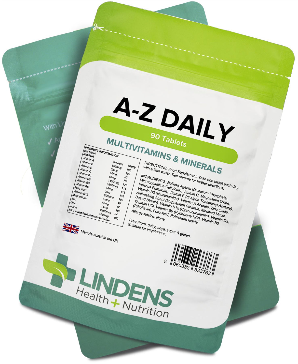 Lindens Multivitamin A-Z Daily - 90 Tablets