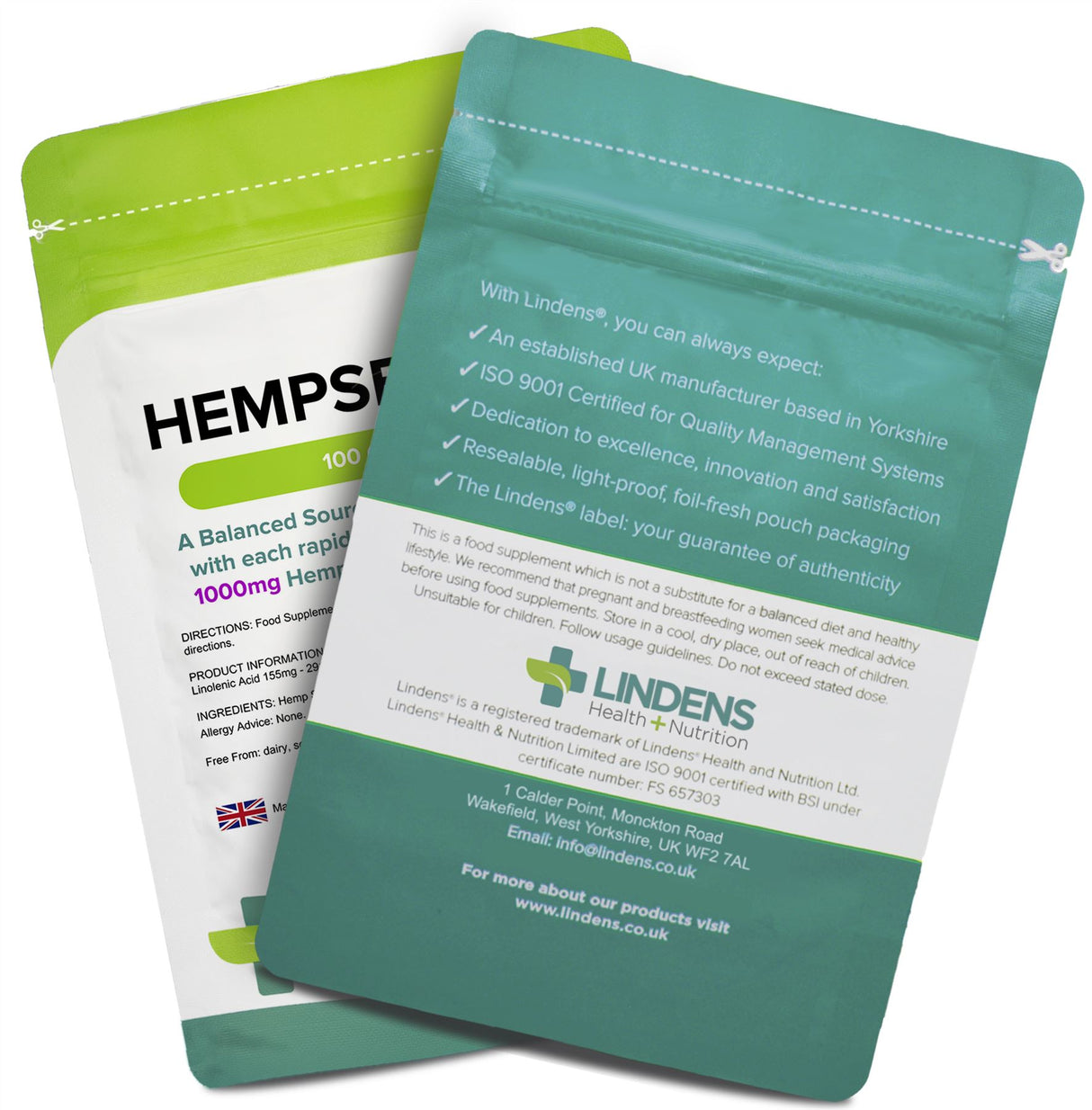 Lindens Hemp Seed Oil 1000mg - 100 Capsules