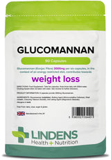 Lindens Glucomannan (Konjac Fibre) 500mg - 90 Capsules