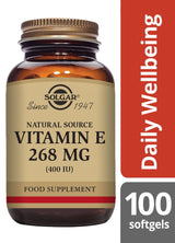 Solgar Natural Source Vitamin E 268 mg (400 IU) - 100 Softgels