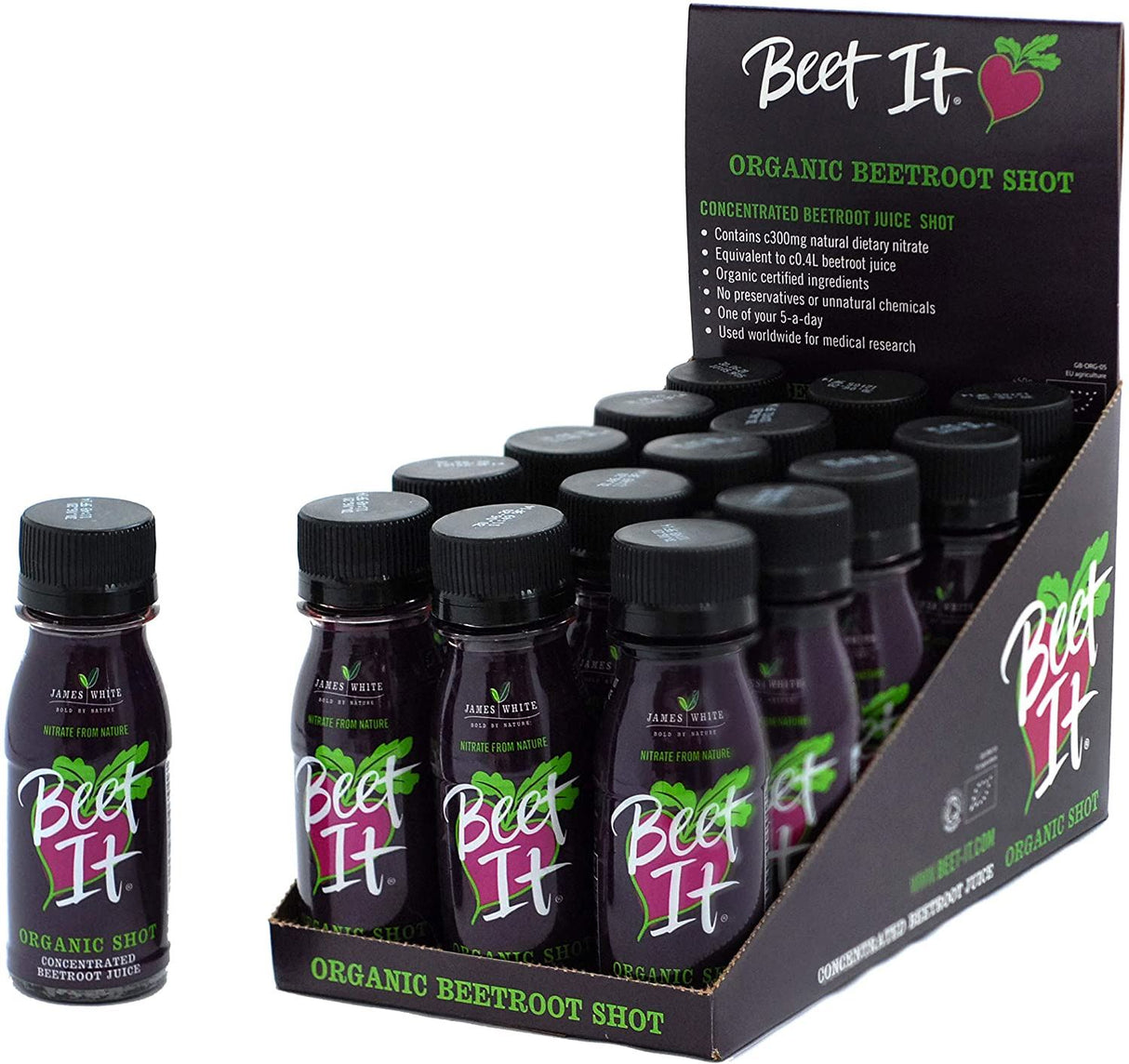 Beet It Organic: Concentrated Beetroot Shot Juice 70ml (Pack of 15)