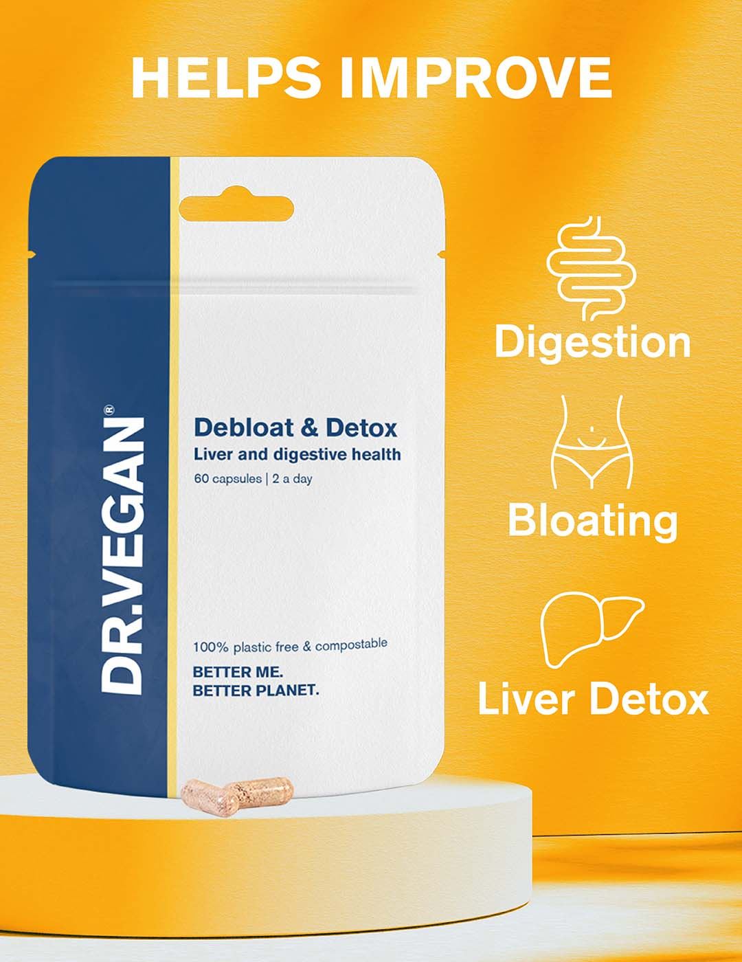 Dr. Vegan Debloat & Detox - 60 Capsules