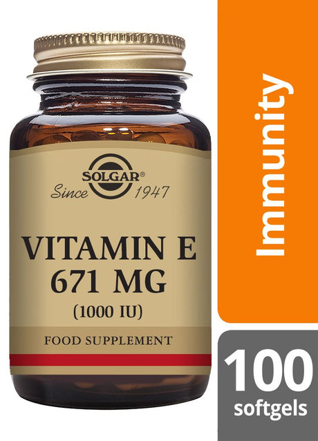 Solgar Natural Source Vitamin E 671 mg (1000 IU) - 100 Softgels