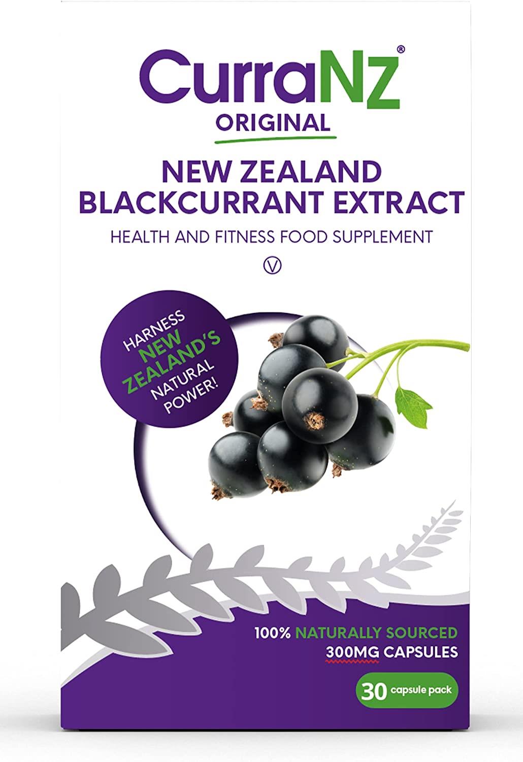 CurraNZ Natural New Zealand Blackcurrant Extract 30 Capsules