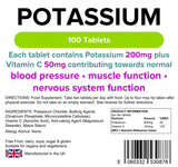 Lindens Potassium 200mg - 100 Tablets