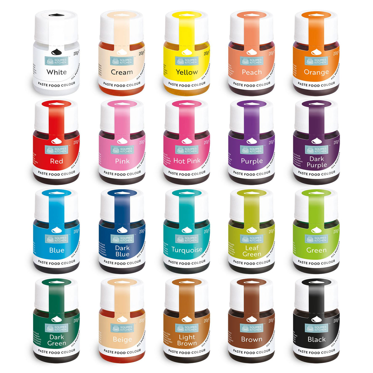 Squires Kitchen Food Colouring Paste Gel 20g - All Shades