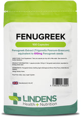 Lindens Fenugreek 610mg - 100 Capsules