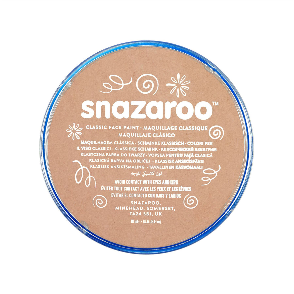 Snazaroo Face Paint & Body Make Up, Classic, Metallic & Sparkle Colours Fancy Dress 18ml