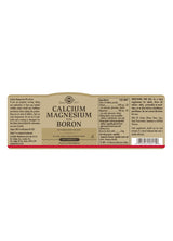 Solgar Calcium Magnesium Plus Boron - 100 Tablets