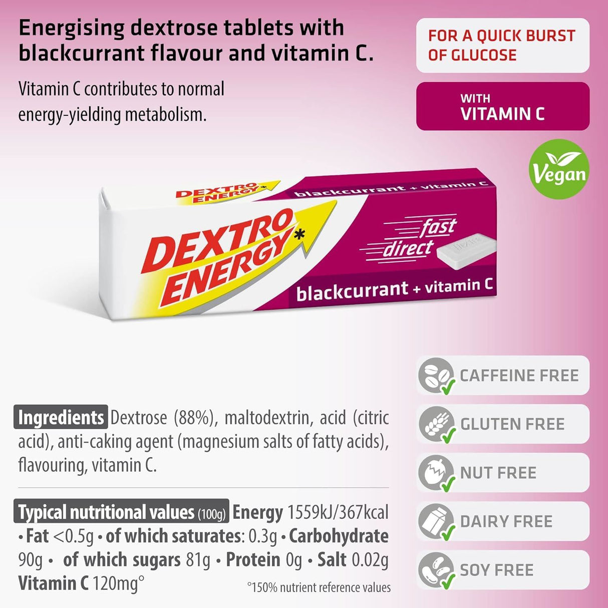 Dextro Energy Dextrose Glucose Fast Acting Tablets 47g - Multibuy Packs