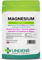 Lindens Magnesium (MgO 500mg) - 1000 Tablets