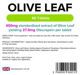 Lindens Olive Leaf (27mg - oleuropein) - 60 Tablets