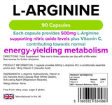 Lindens L-Arginine 500mg - 90 Capsules