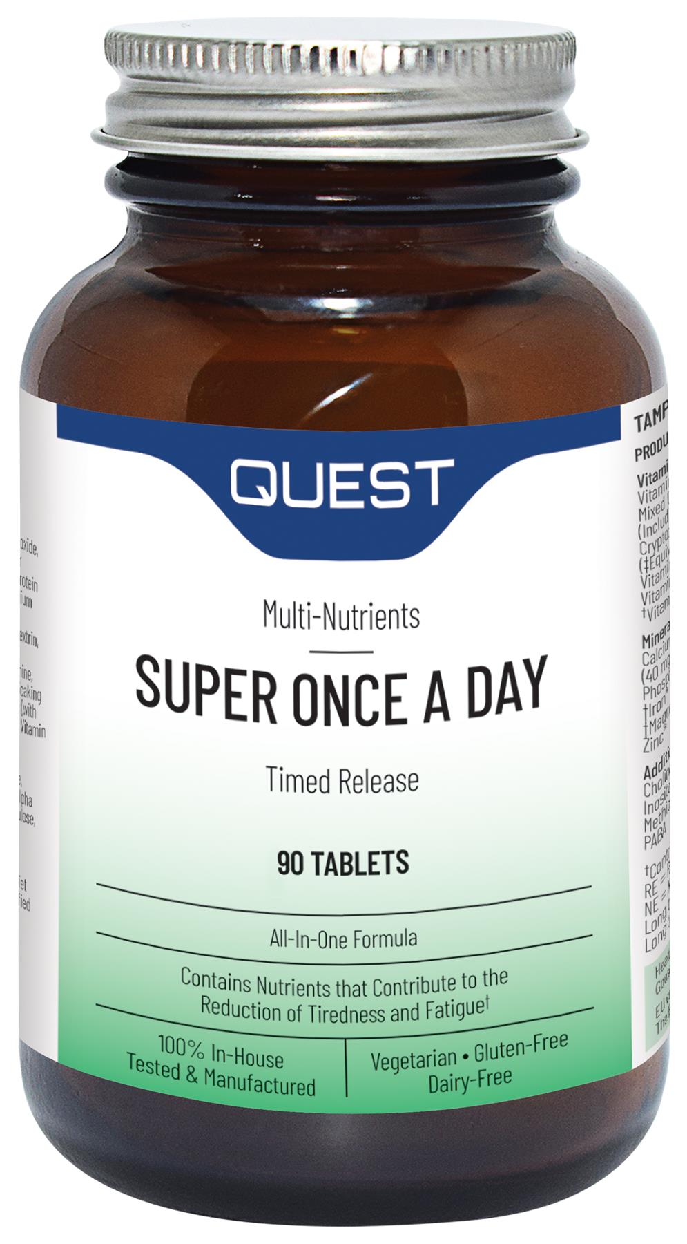 Quest Super Once A Day Timed Release Multivitamin - Twin Pack - 2 x 90 Tablets