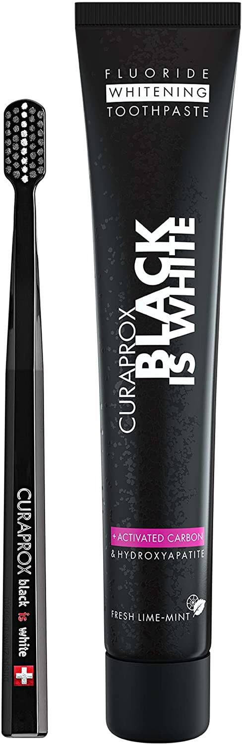 Curaprox Black is White Set Toothpaste 90ml + CS 5460 Ultra-Soft Toothbrush