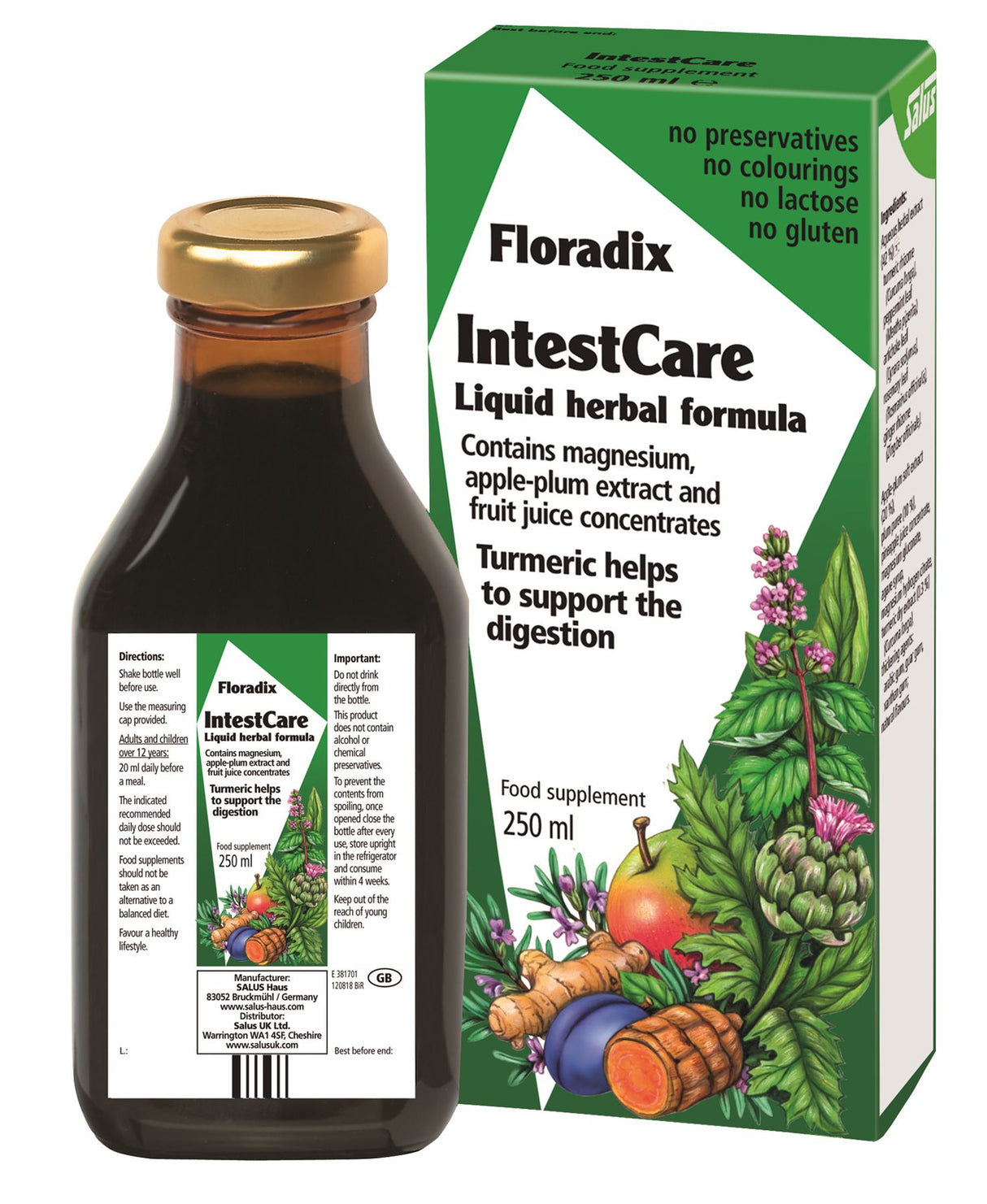 Floradix - IntestCare Liquid Herbal Formula - 250ml